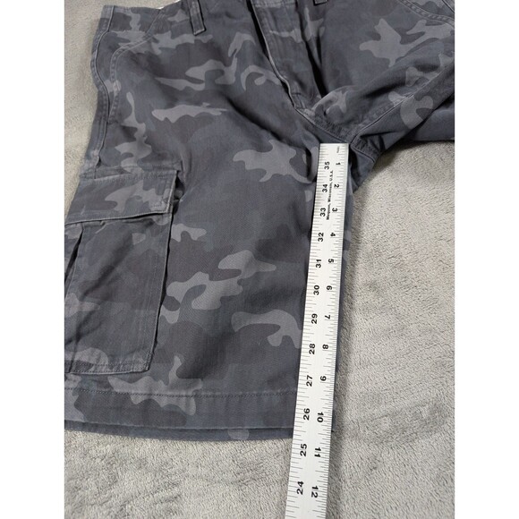 Eddie Bauer Camo Cargo Shorts Mens 33 Gray Bermuda Hiking Casual - Picture 12 of 12